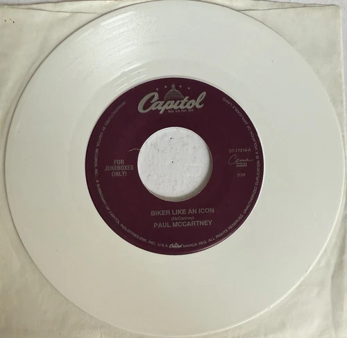 PAUL MCCARTNEY Biker Like an Icon  White Vinyl 7" 45rpm Jukebox New Beatles