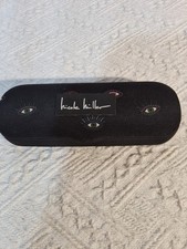 Nicole Miller Hard Shell Eye Glass Case Black With Eyes