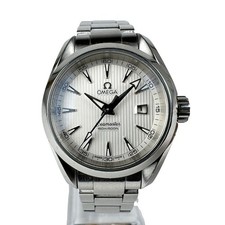 Orologio al quarzo originale Omega Seamaster Aqua Terra acciaio inox argento/bianco u0012