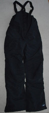 LANDS END SQUALL YOUTH SNOWPANTS SKI BLACK BIB 14 NYLON INSULATED VGC