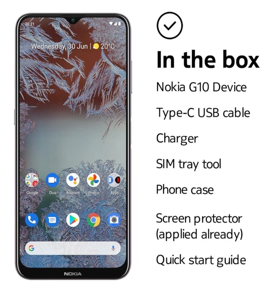 Smartphone Nokia G10 Desbloqueado GSM/AT&T/T-Mobile 64GB 3GBRAM 13MP Android Púrpura Foto 2 de 4