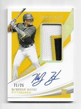 Ke'Bryan Hayes 2021 IMMACULATE MLB ROOKIE AUTOGRAPH JERSEY CARD Pirates AUTO /25