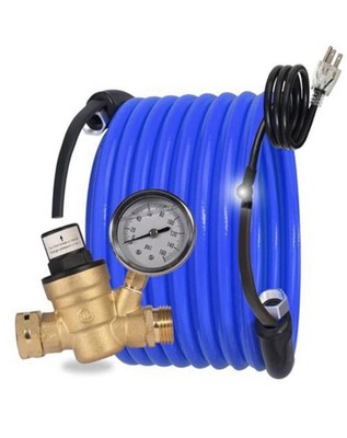 PERIOR 50FT Heated RV Water Hose w/ Regulator -40°F GFCI 5/8  NSF