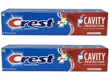 CREST CAVITY PROTECTION Fluoride Toothpaste Anticavity Pasta Dental 8.2oz 2-Pack