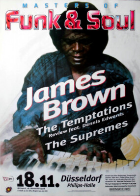 JAMES BROWN - 1998 - In Concert - Supremes - Temptations - Poster - Düsseldorf