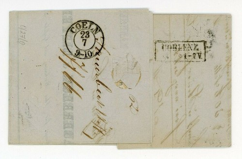 Franqueo individual de Baden Michel n.º 12 - Carta superior de Mannheim a Col... - Imagen 2 de 4
