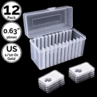 12 Pack 16 mm Slab Coin Holder w/Slot Box For US 1/10 Oz American Gold Eagle