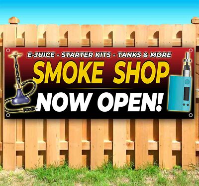 SMOKE SHOP NOW OPEN Banner Advertising Vinyl Flag Sign Many Sizes VAPE  SB06712 | eBay