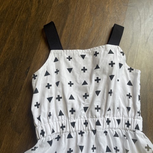 Tiny Tribe Girls Sleeveless White And Black Pattern Dress Size 4T - Picture 6 of 7