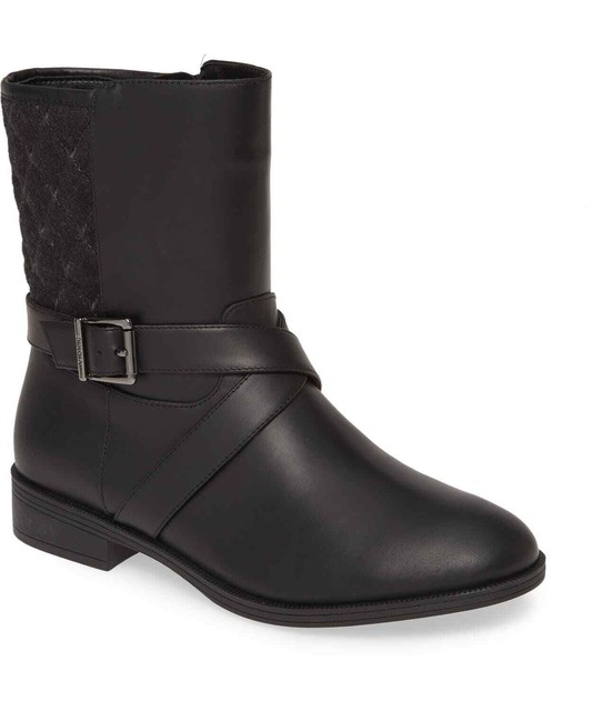 Vionic Womens Thea Black Leather Ankle 