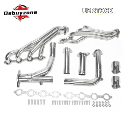 #ad #ad Long Tube Stainless Steel Headers w Y Pipe for 07 14 Chevy GMC 4.8L 5.3L 6.0L $279.90