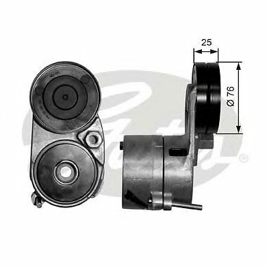 GATES V-RIB BELT TENSION PULLEY for AUDI A4 / S4 Avant 2.4 2001-2004 - Picture 2 of 8