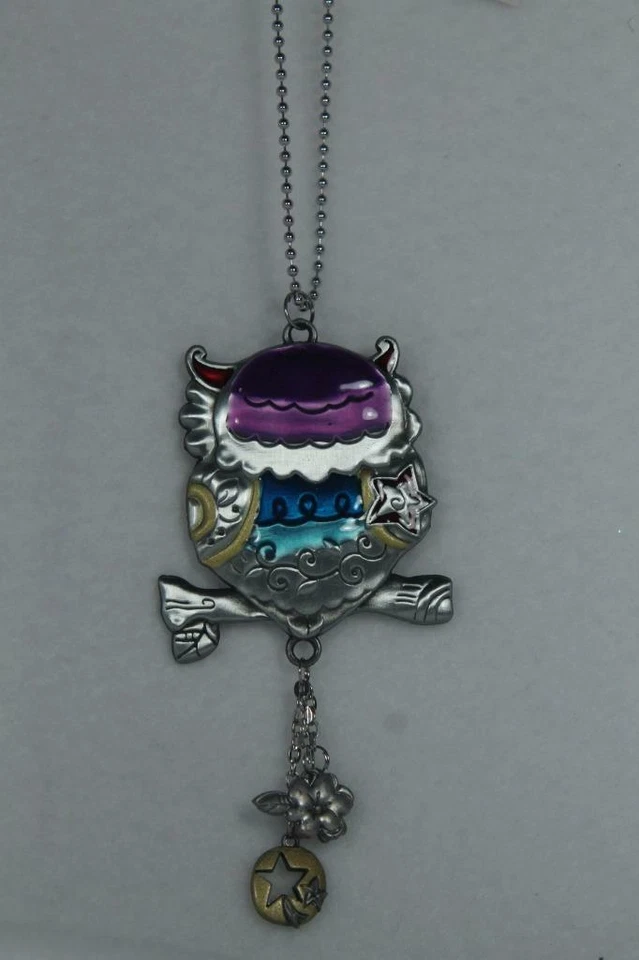 'Colorful Owl' Car Charm Chain With 3 Beads #EK2945 NEW - Image 3 of 3