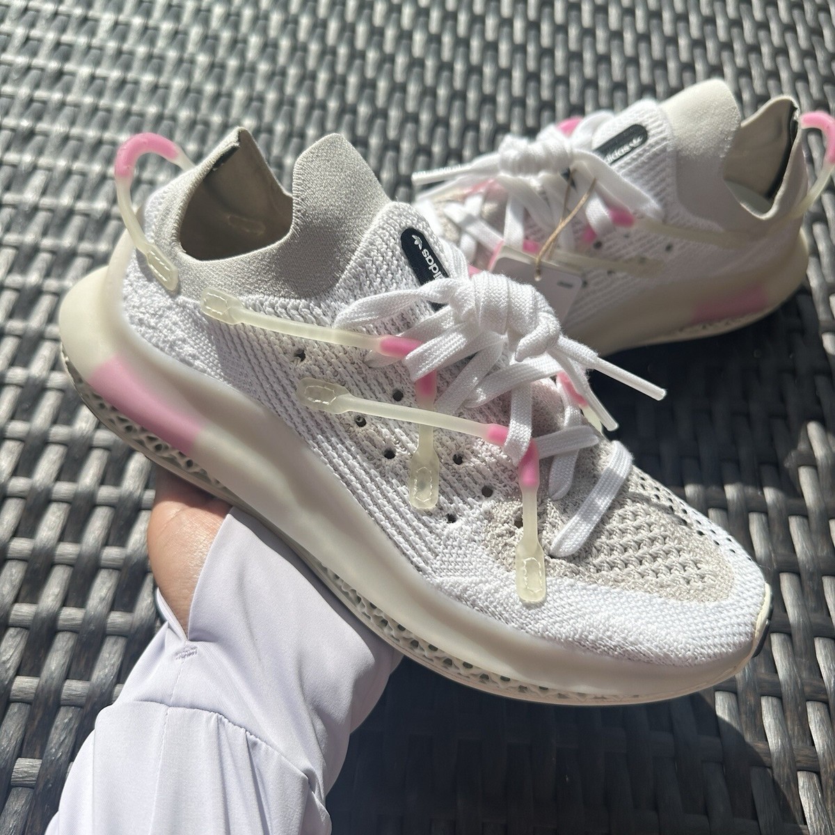 Adidas 4D Fusio Cloud White Pink Men's Athletic Shoes H04508