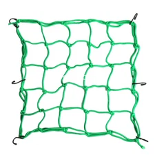 Cargo Net Motorcycle Helmet Mesh Luggage Tie Down Bungee Cord 16*16in Green