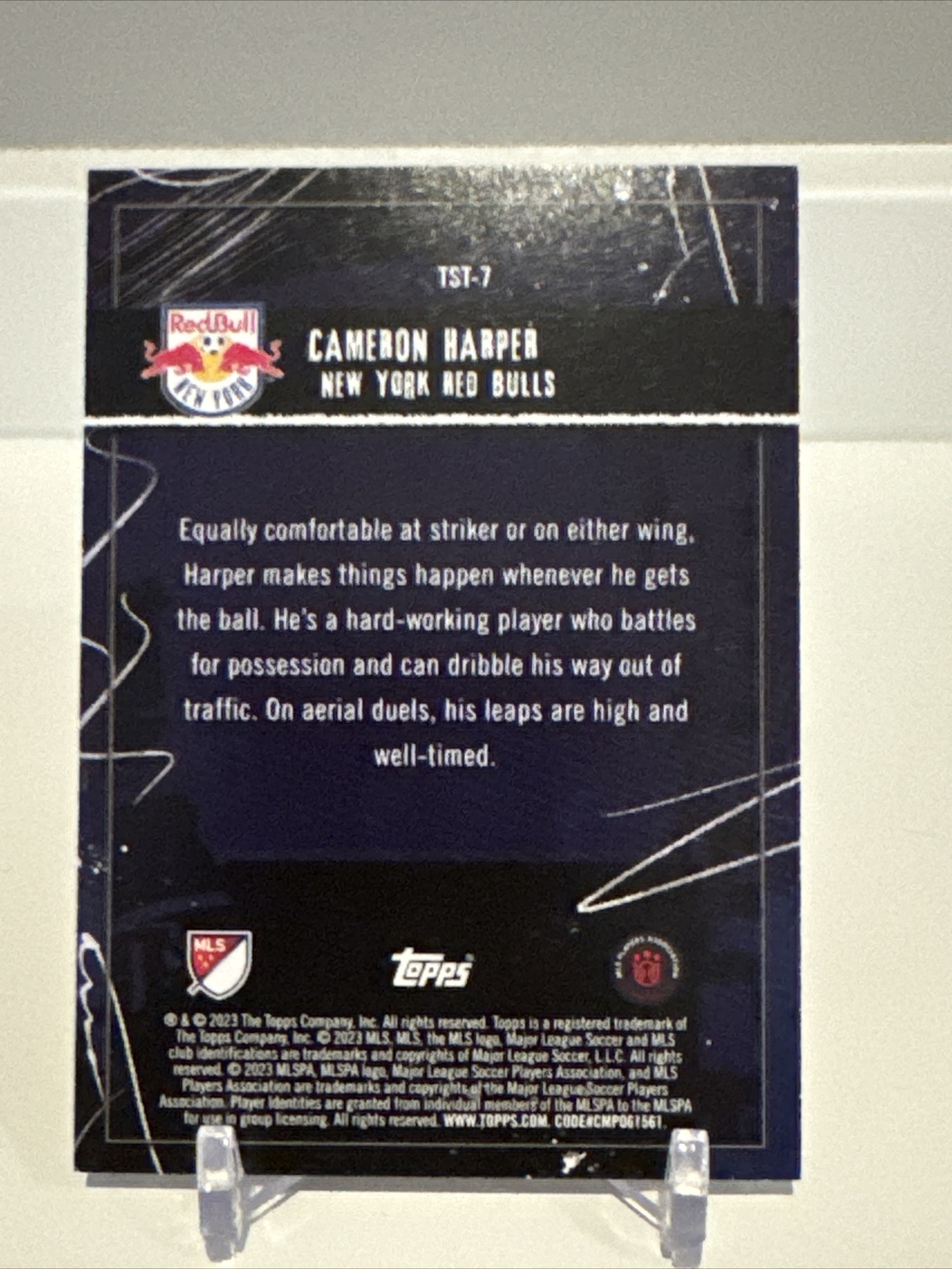2023 Topps MLS The Top Shelf Terrors TST7 Cameron Harper New York