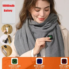 Electric Heated Scarf Heating Pad Neck Warmer Heater Wrap Winter /USB Power Bank