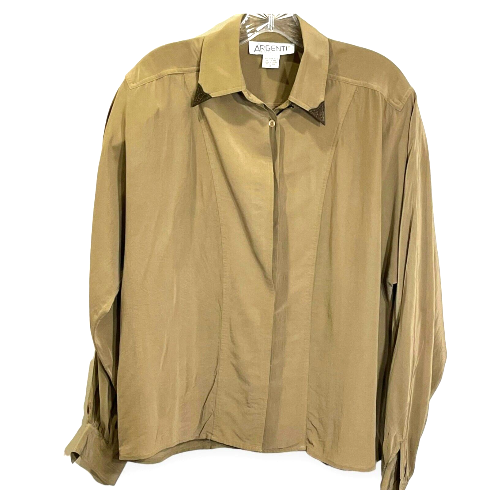 Western Silk Cowgirl Button Shirt Size 6 Rodeo Ranch Equestrian Top