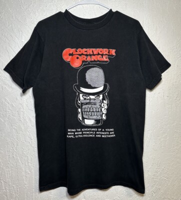 Vintage CLOCKWORK ORANGE Stanley Kubrick RARE Movie Promo T-shirt Medium (READ)