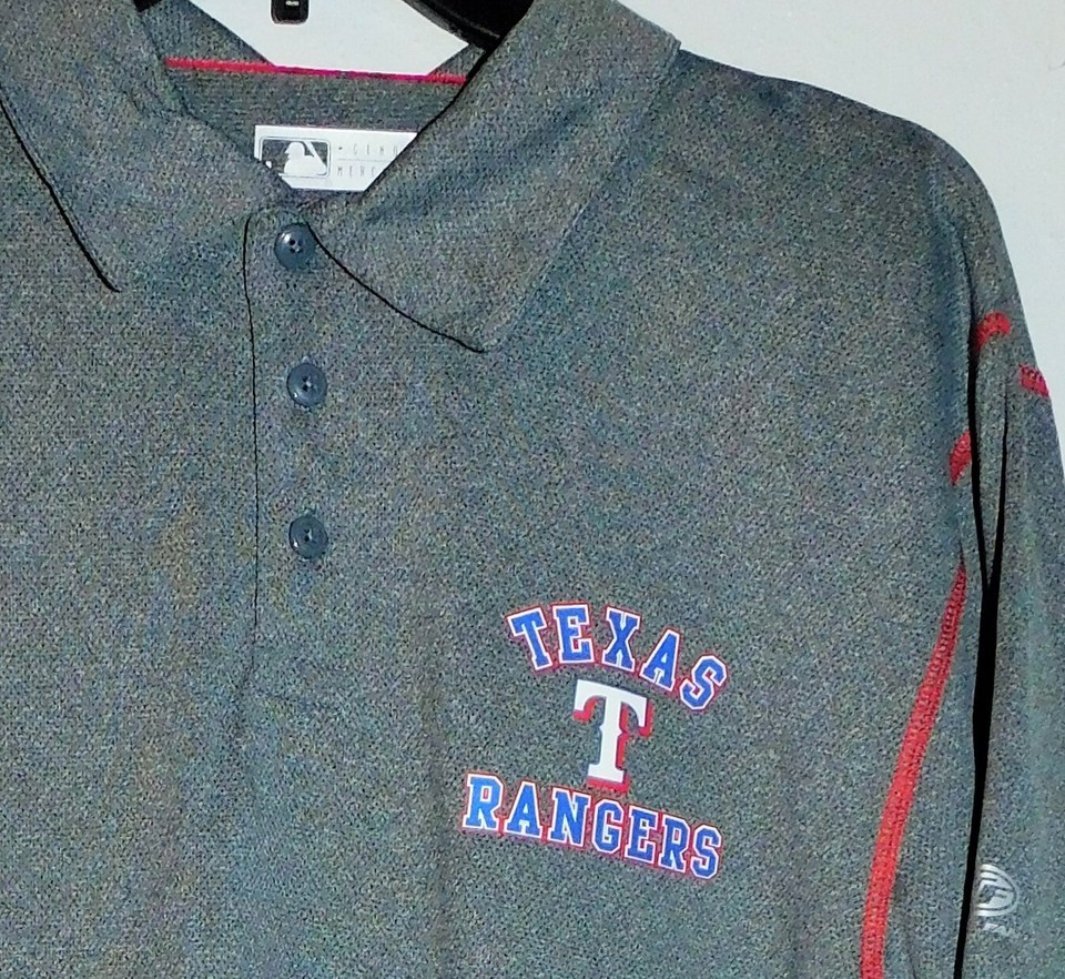 Texas Rangers Men's Polo Type Shirt ,Medium True Fan, MLB Merchandise ...