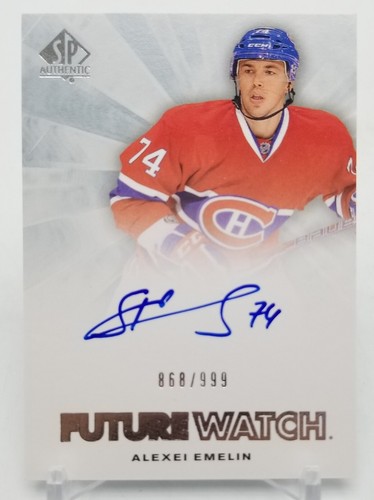 Alexei Emelin [Autograph] #255 2011 SP Authentic card