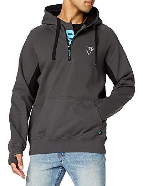 OX TOOLS Ox Felpa con Cappuccio, Grigio/Nero, L Unisex-Adulto