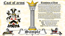 Leein-Macklehone COAT OF ARMS HERALDRY BLAZONRY PRINT