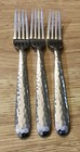 Cambridge Revolution Mirror Stainless 18/10 Hammered DINNER FORKS 8 3/8”Set of 3