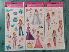 Vintage 2003 Sandylion Barbie Stickers 3-Sheets Scrapbooking Large NOS