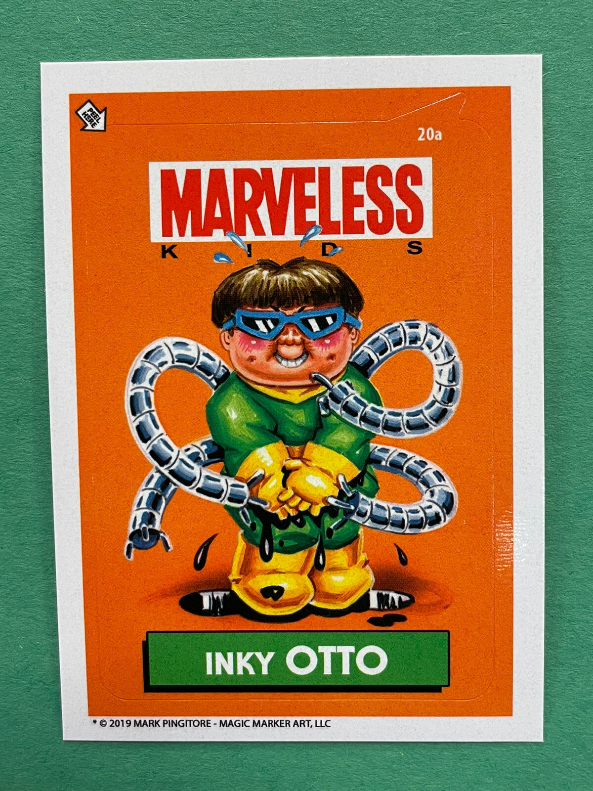 Inky Otto 20a Sticker Card 2019 Marveless Kids Marvel GPK Parody ...