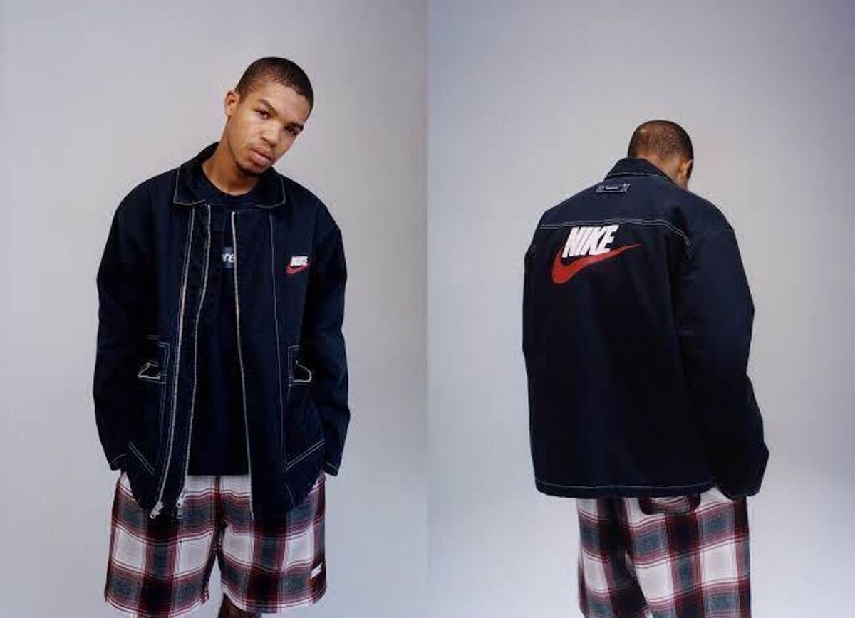 Nike X Supreme double zip work jacket black medium