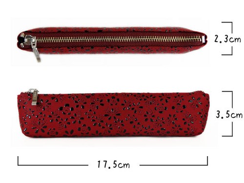 Deer leather Pen Case B "INDEN 4608" Japan Original Traditional Craft F/S New - Picture 11 of 33