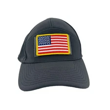 5.11 Tactical Hook+Loop Patch Hat Gray Size Large / XL W/ Branded Flag Patch