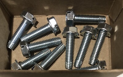 5/16-18 X 1-1/4 Thread Cutting Screw Type 1 Hex Flange Steel Self Tap 10 pieces