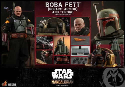 Hot Toys Boba Fett (Repaint Armor) and Throne 1/6 Scale Figure 908858 SEALED