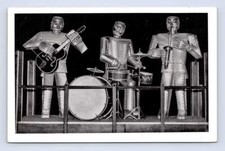 Robot Jazz Band ~ Interesting Vintage French Postcard "Robots Musiciens" ~1950s