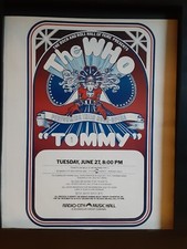 The Who Live Radio City Music Hall Rare Original Radio Promo Poster Ad Framed #2