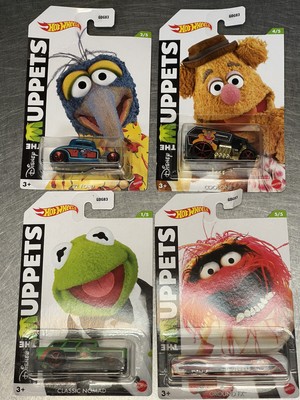 Hot Wheels Disney Muppets Cars Lot Of 4 Gonzo Fozzie Animal Kermit New Ebay