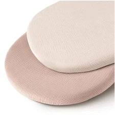 Muslin Bassinet Sheets for Baby Neutral Soft Breathable Cotton Fitted Sheets ...