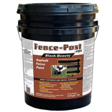 4.75 Gal. Black Asphalt Fence Paint Weatherproof Wood Metal Above Below Ground