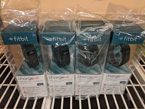 Lot of 5 Fitbit Charge HR FB405BKL Large Heart Rate + Activity Wristband Black