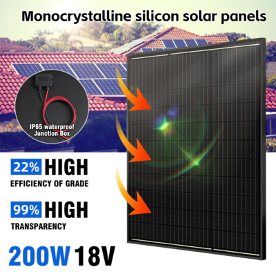 MPPT 200W Solar Panels 12V High Efficiency Mono PV Modules For RV&Marine Rooftop