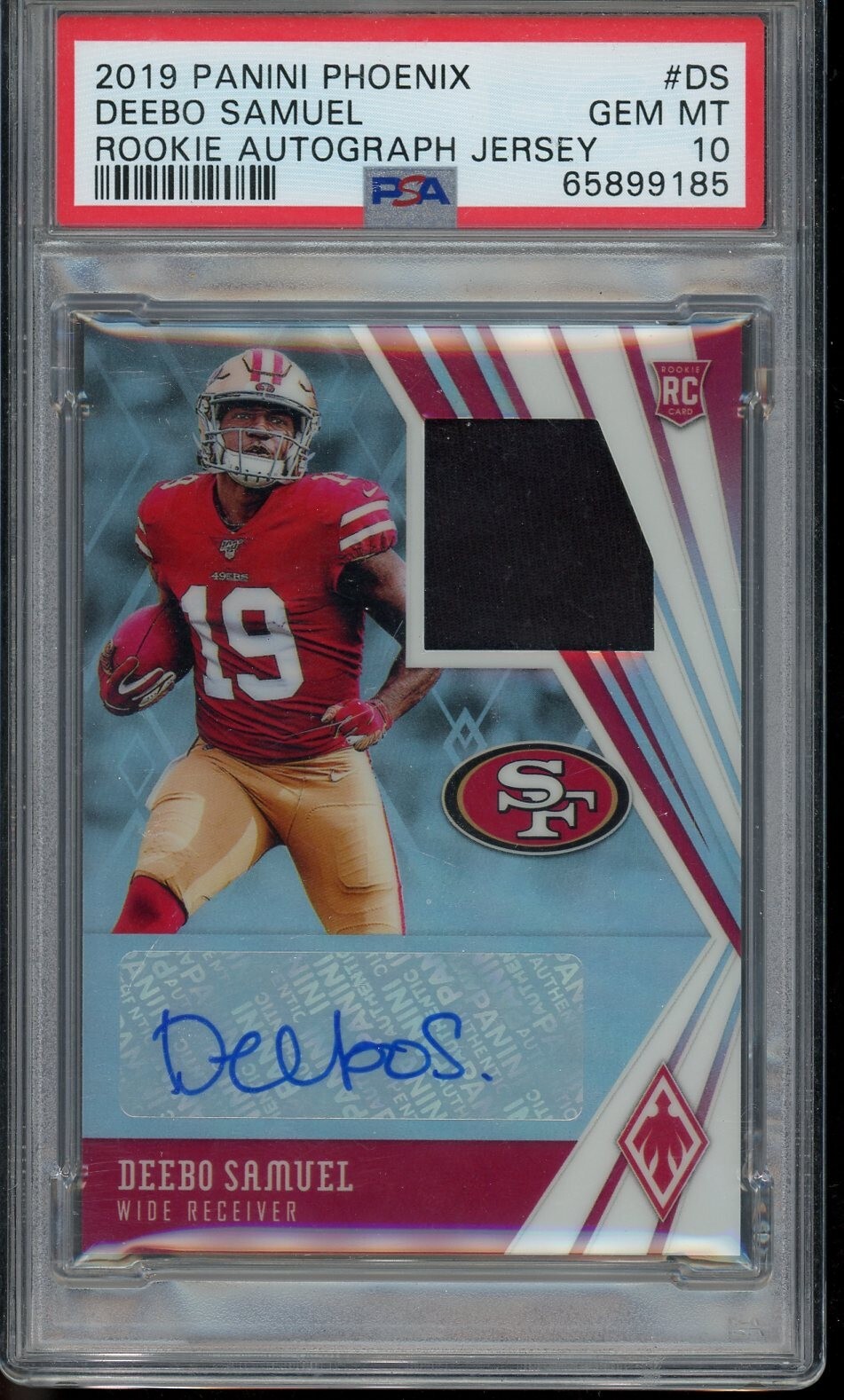 Deebo Samuel Panini Phoenix Rookie Autograph Jersey #DS Base