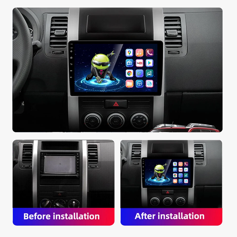 Radio estéreo inalámbrica Carplay para automóvil 4-64G Android13 para Nissan X-Trail 2007-13 T31 Foto 2 de 4