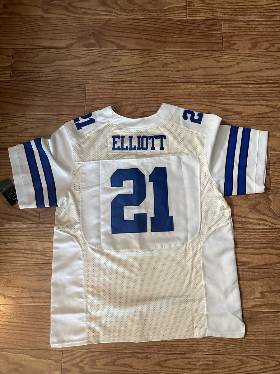 NIKE NFL DALLAS COWBOYS EZEKIEL ELLIOTT ONFIELD WHITE VAPOR JERSEY SIZE 56
