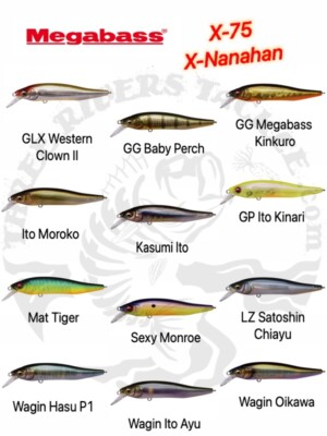 Megabass X-75 Series X-Nanahan Jerkbait - Choose Model +1 +2