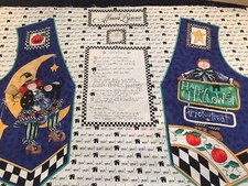 VINTAGE 1996 HALLOWEEN VEST PANEL Cotton Fabric