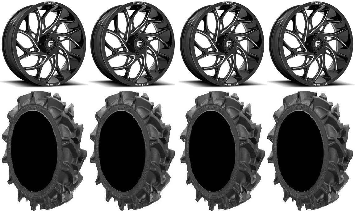 Fuel Runner 24" Wheels Black 40" MotoHavok Tires Textron Wildcat XX eBay
