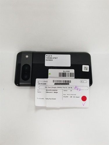 Google Pixel 8 128GB Black GKWS6 (AT&T) Fully Functional DV5083 - Afbeelding 8 van 8
