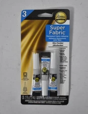 Aleene's Super Fabric Permanent Adhesive 3 Pack 3mL Ultra Flexible Containers